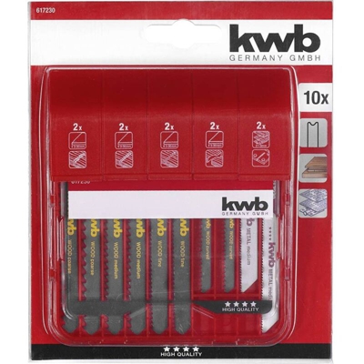 kwb 617230 Kit di lame per seghetto alternativo kwb Jigger 10 pezzi 1 pz.