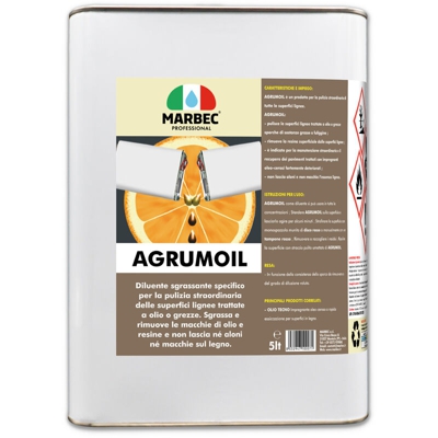 AGRUMOIL 5LT | Diluente sgrassante per legno in d-limonene