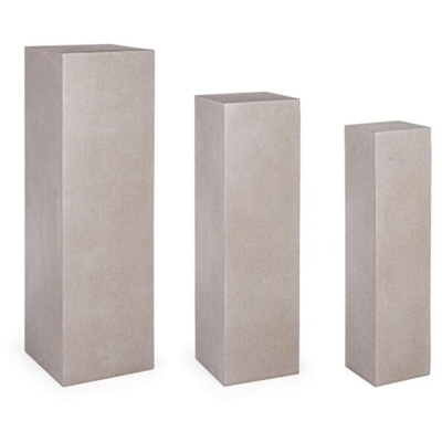 Colonne separé da interno ed esterno effetto cemento in poli-resina h 120 cm -Tortora