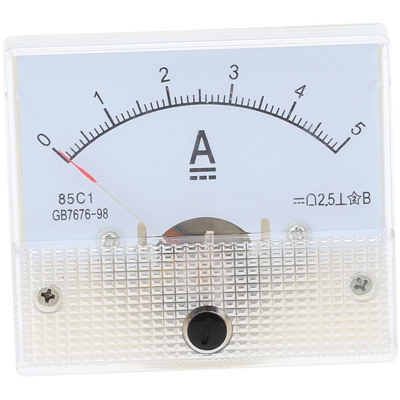 Asupermall - Amperometro DC, Misuratore analogico, DC0-5A