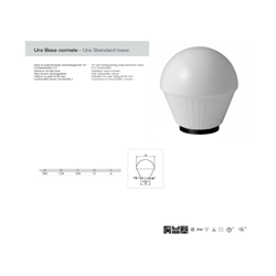 Mareco Luce 1780301B Ura Sfera C/Base D.300Mm 75W E27 Diff.Bianco características