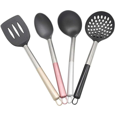 Set 4 Mestoli In Nylon Con Manico Q.B. Fluo Attrezzi Da Cucina