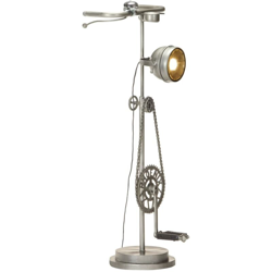 Lampada da Pavimento Design Bicicletta in Ferro - Argento - Vidaxl características
