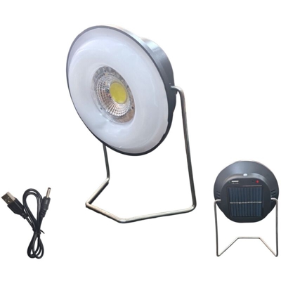 Lampada led energia solare tenda campeggio caricatore usb rotonda js-2868a
