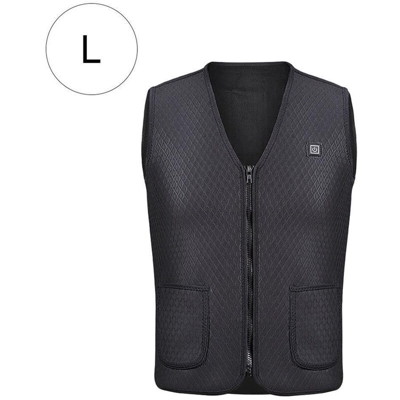 Gilet riscaldato elettrico Abbigliamento riscaldato Gilet riscaldato tramite USB 3 livelli regolabili,L - L
