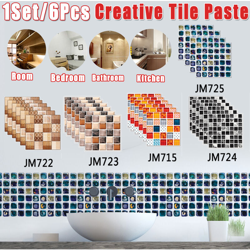 6 pz / set antiscivolo autoadesiva bagno deco cucina parete scale pavimento piastrella (tipo E 6 pezzi) precio