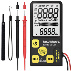 MAXRIENY ADMS7 3.5 '' Digital Display grande schermo Intelligent Automatic tester AC / DC Resistenza di tensione Misuratore di frequenza vero RMS características