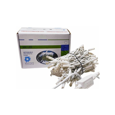 Ledlux - Catena Luminosa Da Esterno Stringa Led 30M 300 Luci IP65 Colore Bianco Caldo Giallo Con Luce Dinamica Bianco Freddo Allungabile Professionale