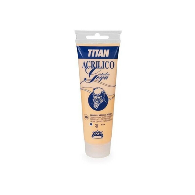 Colori giallo Titan Goya Acrilici di studio | 10-Giallo di Napoli rossastro - Tubo da 125 ml - 10-Giallo di Napoli rossastro