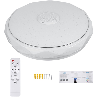 Plafoniera 256RGB Musica Altoparlante Dimmerabile APP Bluetooth Telecomando 34 cm