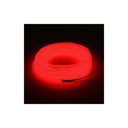 20M El LED Flessibile Morbido Tubo Filo Neon Bagliore Auto Rope Strip Luce Natale Decor Dc 12V-Rosso [Classe di efficienza energetica A] precio