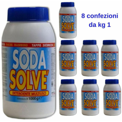 Carbonato di sodio detergente multiuso 8 confezioni da kg 1 características