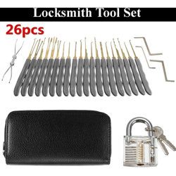 26 Pz Lucchetto per fabbro Training Starter Opener Practice Kit Lock Unlock Pick Tool Set Metal Silver características