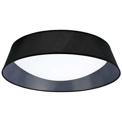 Led A Soffitto A Filo, Cilindrico 90cm Nero 3000k, 4200lm, Acrilico Bianco Con Paralume Nero