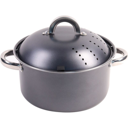 Casa Collection - Casseruola Cuoci Scola Pasta 24 cm in Carbon Steel Grigio precio