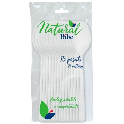 Machieraldo Gustavo - CUCCHIAIO Pz 15 BIANCO NATURAL BIBO