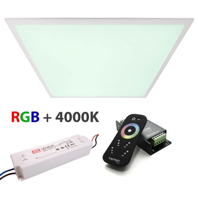 KIT Pannello LED ultra slim 55W RGBW 4000K incasso centralina dimmerabile 24V