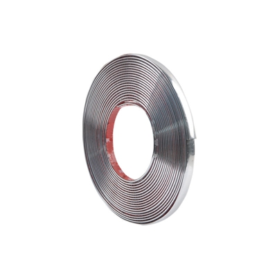 Listello decorativo per auto, striscia antigraffio per carrozzeria, striscia cromata lucida 10 mm x 12,5 m