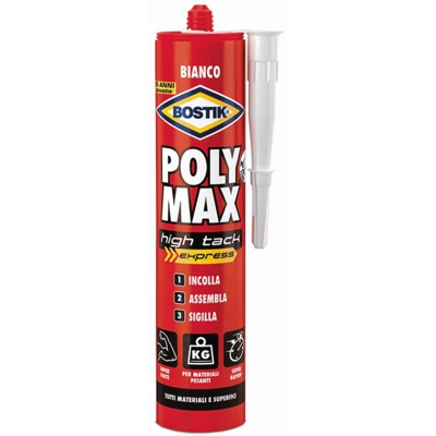 POLYMAX COLLA DI MONTAGGIO BIANCO gr.425 POLY MAX HIGH TACK EXPRESS BOSTIK