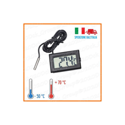 Dck Group - Termometro Digitale Display LCD Pannello Temperatura Sonda Acquario Camper Frigo Freezer precio