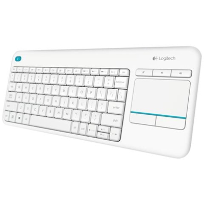 K400 Plus, RF Wireless, QWERTY, Senza fili, Bianco, Monotone, 10 m