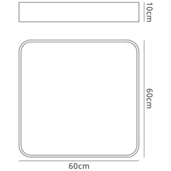 Plafoniera A Filo 60 Cm Quadrata, 4800lm, 80w Led 4000k Bianco, Acrilico en oferta
