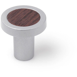 Pomolo in stile decorativo, Zama, Faggio-Alluminio, 24 mm di diametro. Marchio REI en oferta