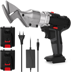 Forbici elettriche a batteria al litio, forbici elettriche, forbici in ferro, forbici in filo di acciaio senza fili, forbici in pelle, nere, due en oferta