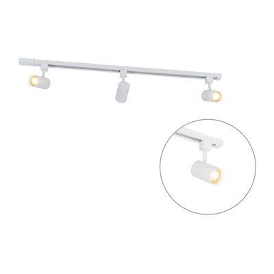 QAZQA Faretto jeana - Moderno - Alluminio,Acciaio,Plastico - Bianco - Oblungo Max. 3 x Watt