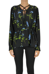 Flower print crepè blouse características