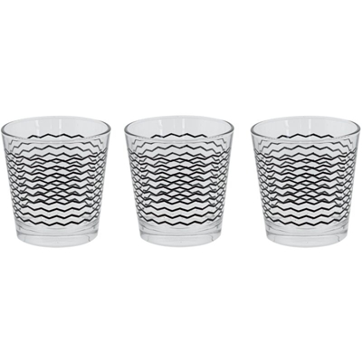 Casa Collection - Gruppo 3 Bicchieri Boho con Greca Bera 250 Cc