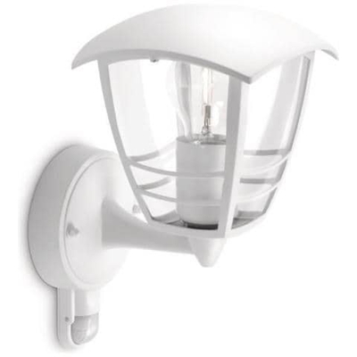 Creek-applique D'extrieur Montante Avec Dtecteur Mtal H25cm Blanc Philips
