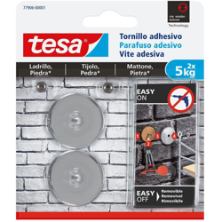 Tesa 77906-00001-00 Vite Adesiva Rotonda per Mattone e Pietra 5 kg, Acciao, Set di 2 Pezzi características