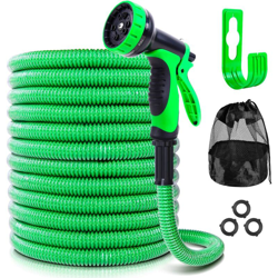 Tubo da giardino estensibile da 100 ', tubo flessibile con punta a spruzzo a 10 funzioni e supporto per tubo precio