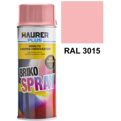 Smalto BRIKO SPRAY 400 ml ROSA CHIARO Conf. 6 pz Metallo Plastica - Maurer en oferta