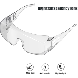 Occhiali [non medici], occhiali traspiranti, occhiali protettivi, trasparenti, contro l'espettorato e gli schizzi en oferta