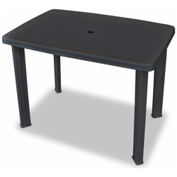 Tavolo Da Giardino 101x68x72 Cm In Plastica Antracite características