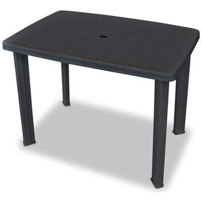 Tavolo Da Giardino 101x68x72 Cm In Plastica Antracite