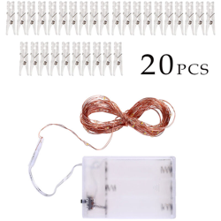 Stringa leggera, Corda luce scatola batteria, filo di rame 2m precio