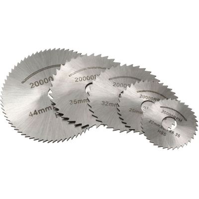 Insma - 6 pezzi HSS Rotary Tools Laminas de serra Circular Discos de corte Mandril Cutoff Cutter 22/25/32/35 / 44mm
