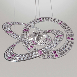 Lampada sospensione cristallo Trilogy 9 luci viola características