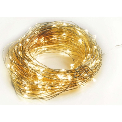 Galileo - Filo di Luci Natale 500 Microled Caldo Bianco Uso Esterno