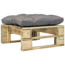 Divano Da Giardino Su Pallet Con Cuscino Grigio Legno Fsc Verde características