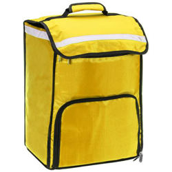 Zaino isotermico 34 x 47 x 25 cm giallo per la consegna di ordini alimentari da moto e bicicletta características