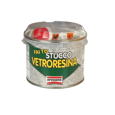 Vetroresina verde stucco carrozzeria auto barche pasta bicomponente 200ml - Arexons