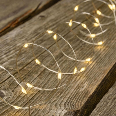 Lotti Importex - Luci di natale 400 micro nano led luce fredda filo argento da esterno 20 mt