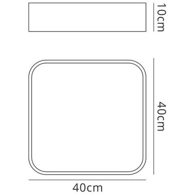 Plafoniera A Filo 40 Cm Quadrata, 2100lm, 35w Led 4000k Bianco, Acrilico
