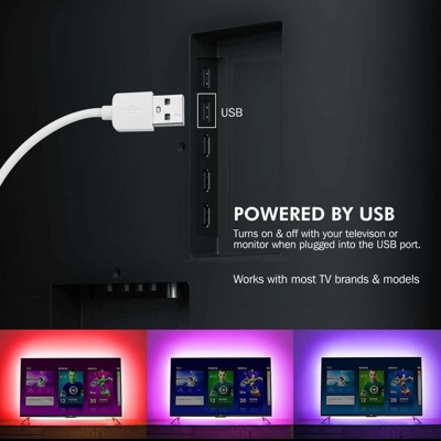 Strisce LED 5050 RGB 5V con USB Retroilluminazione SMART TV