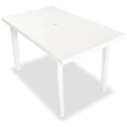 Tavolo Da Giardino 126x76x72 Cm In Plastica Bianco precio