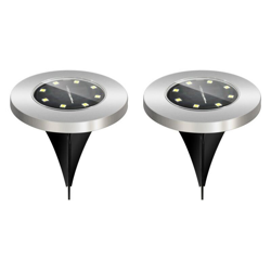 Confezione da 2 Pz di Faretto segnapassi 8 Led crepuscolare con picchetto alimentazione solare características